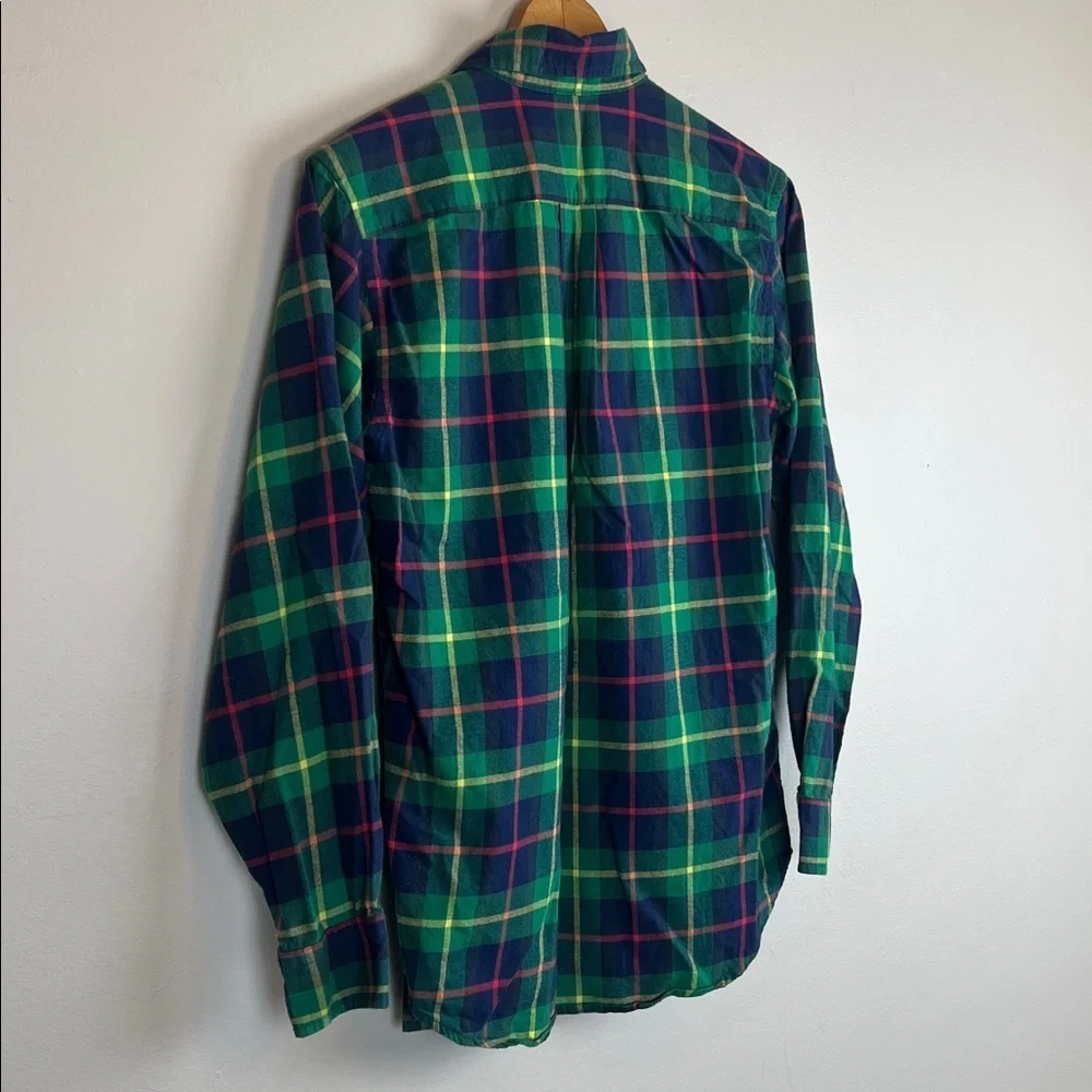 Ralph Lauren boy’s button up oxford plaid size large (14/16)